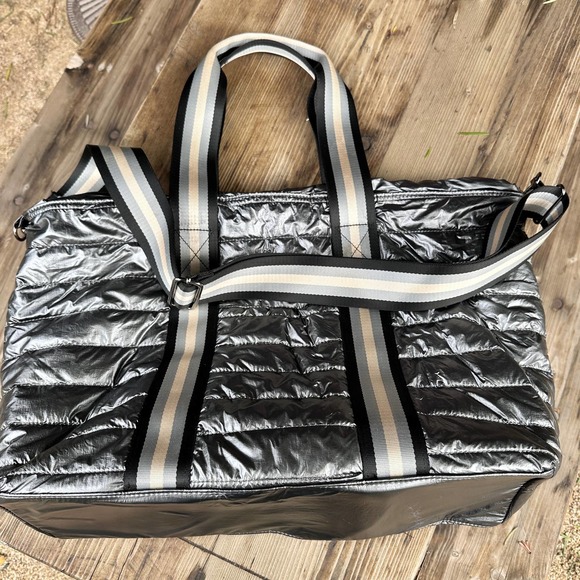 Fabletics Bags The Large Quilted Tote By Fabletics Metallic Silver